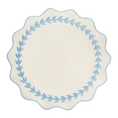 IVY PLACEMAT, WHITE x BLUE (SET OF 4)