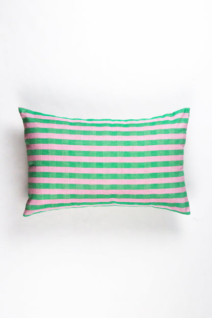 Flora Stripe Ruffle Pillow
