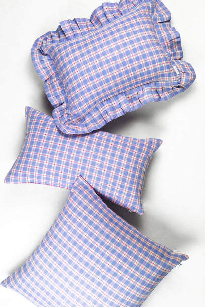 Sofia Plaid Periwinkle Pillows