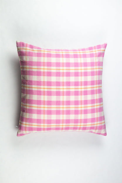 Abigail Bubblegum Pink Plaid Pillow