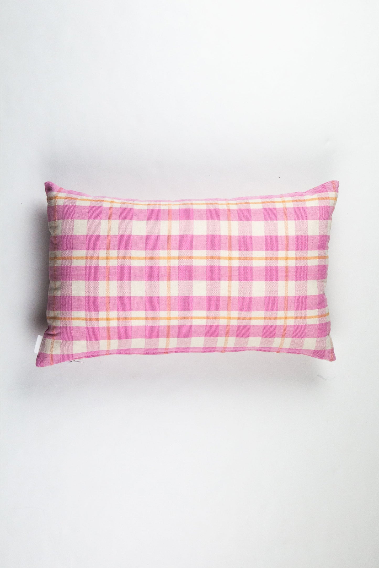 Abigail Bubblegum Pink Plaid Pillow