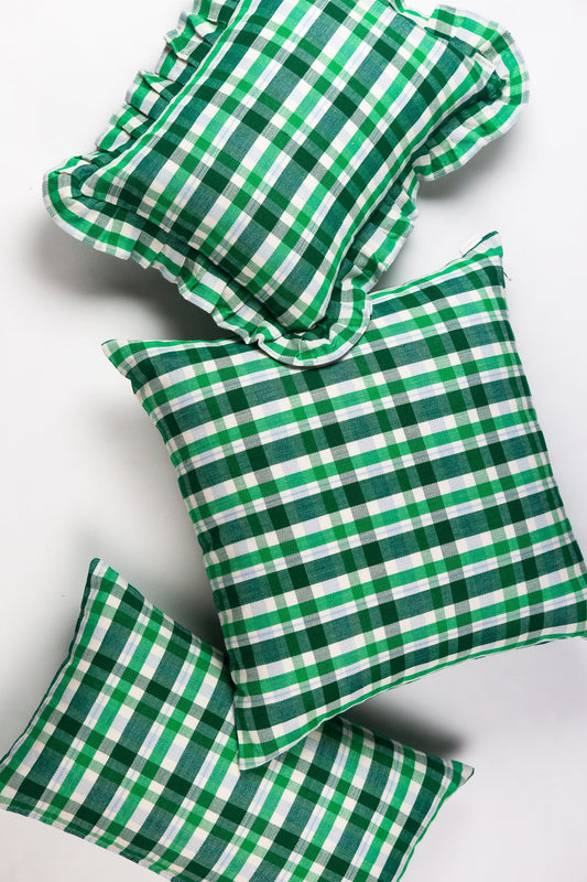 Josefina Ruffle Plaid Pillows