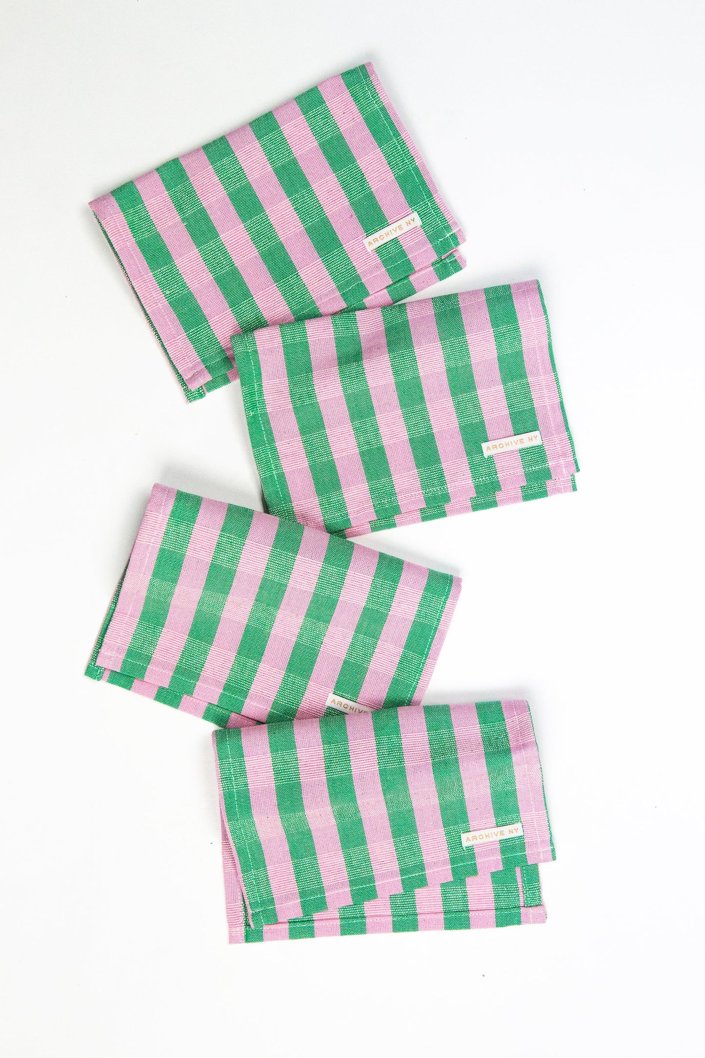 Flora Stripe Cocktail Napkins, Set of 4
