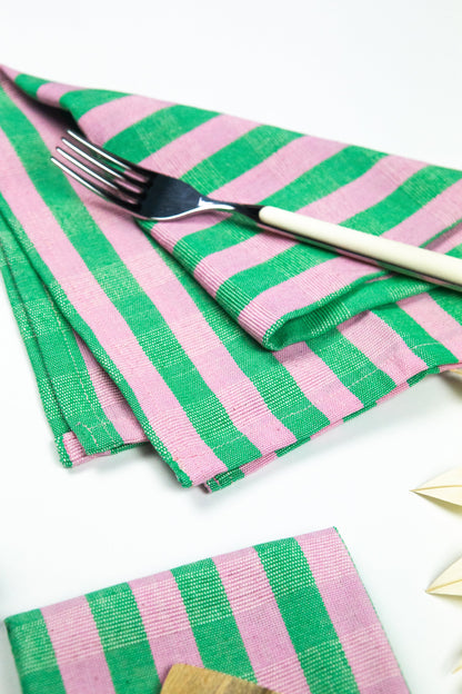 Flora Stripe Napkin Set