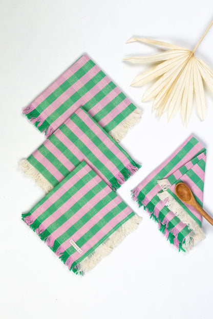 Flora Stripe Party Napkin Set