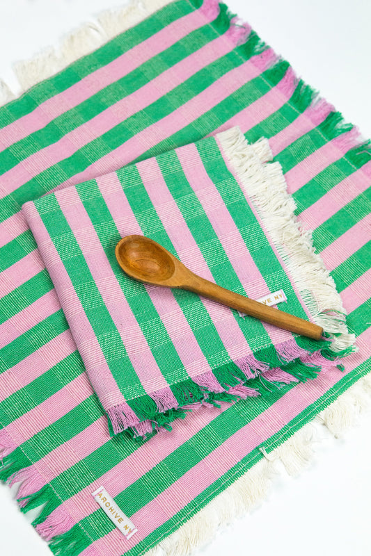 Flora Stripe Party Napkin Set