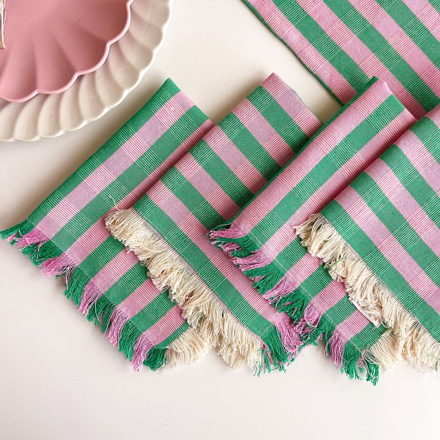 Flora Stripe Party Napkin Set