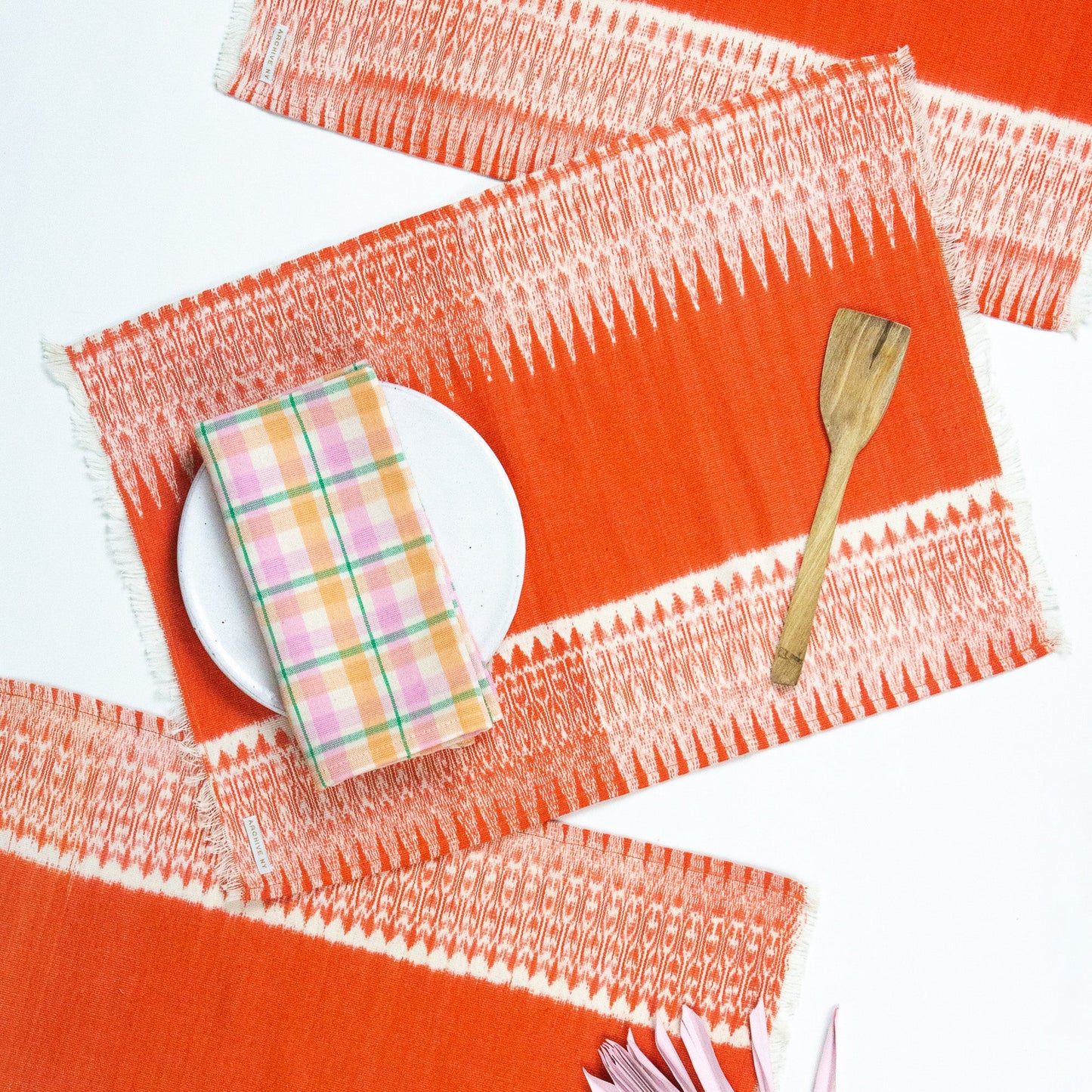 Gabriela Jaspe Placemats - Orange