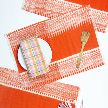 Gabriela Jaspe Placemats - Orange