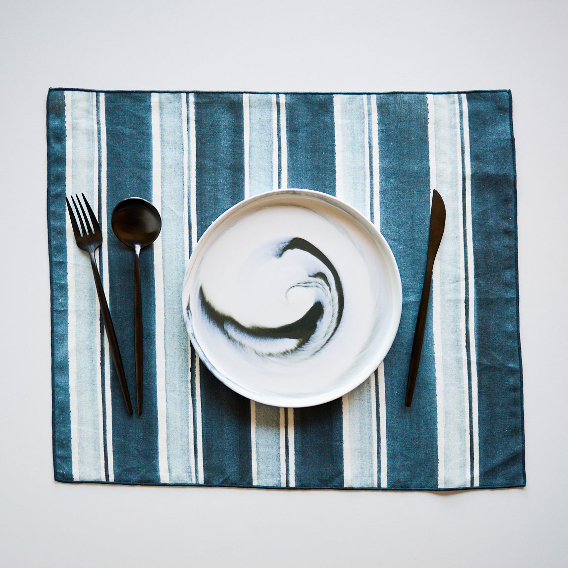 Blue/Grey Stripe Placemat