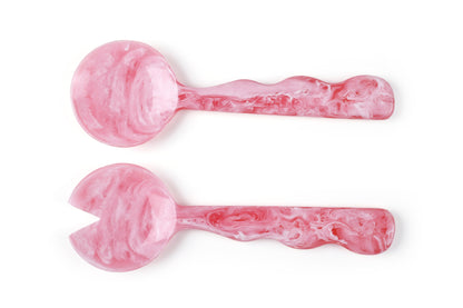 Resin Salad Server- Pink (Set of 2), 12.40 x 3.93 Inches