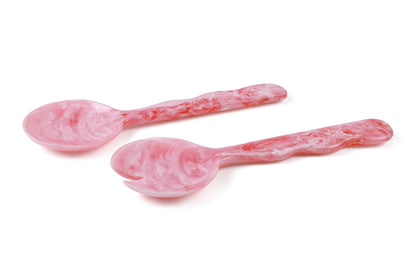 Resin Salad Server- Pink (Set of 2), 12.40 x 3.93 Inches