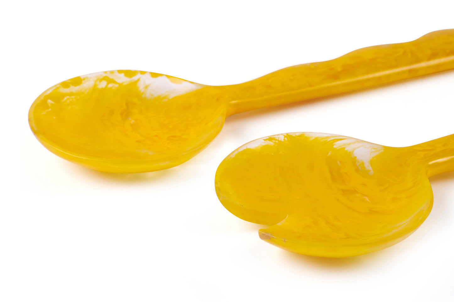 Resin Salad Server- Mustard (Set of 2), 12.40 x 3.93 Inches