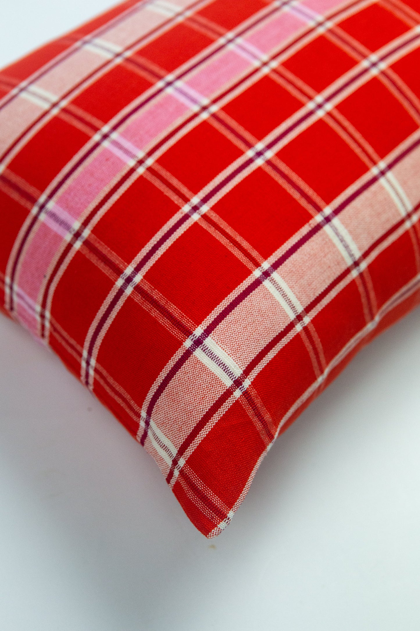 Camila Red Plaid Pillows