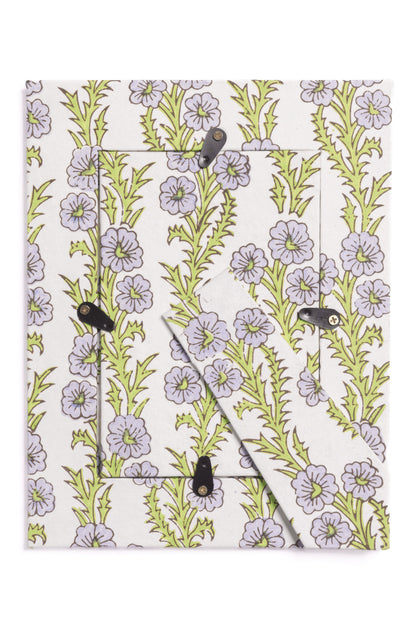 Blue Forget-Me-Not Picture Frame with Oval Opening, 4x6