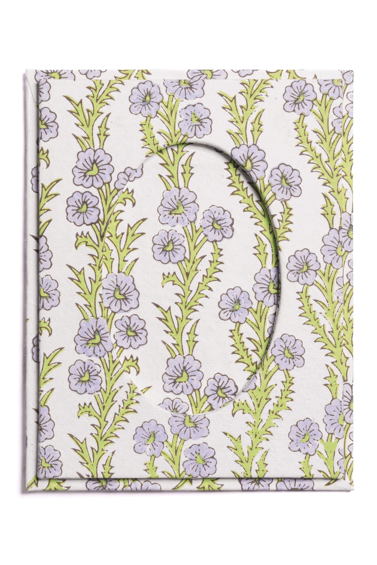 Blue Forget-Me-Not Picture Frame with Oval Opening, 4x6