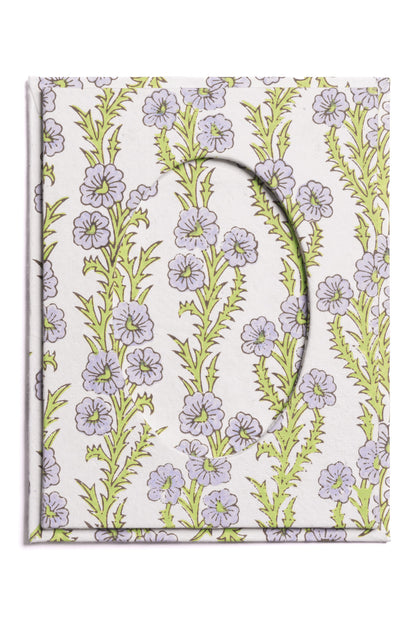 Blue Forget-Me-Not Picture Frame with Oval Opening, 4x6