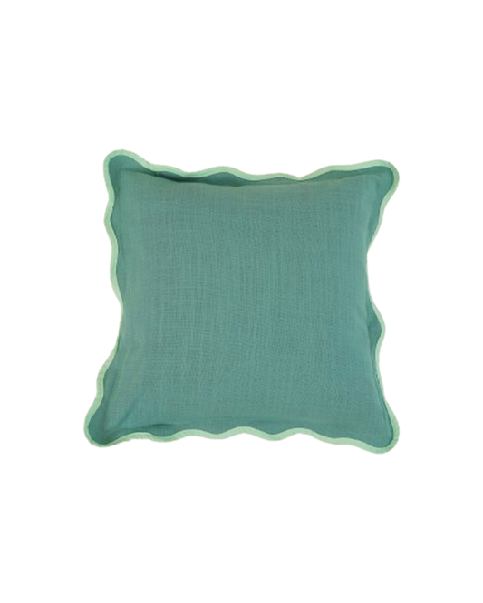 Scallop Accent Cushion 16x16 Inches, Green