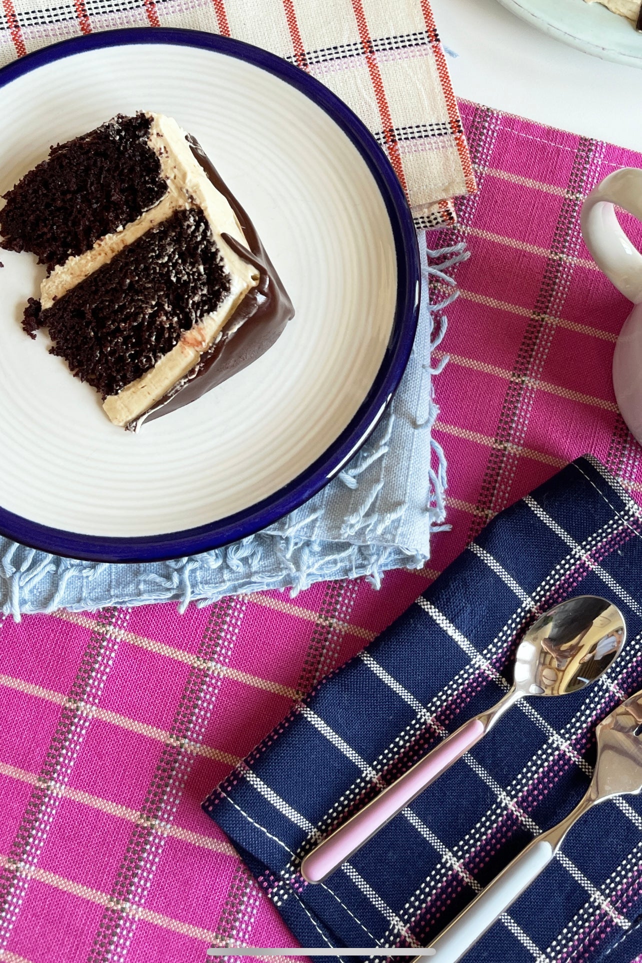 San Lucas Plaid Pink Placemat