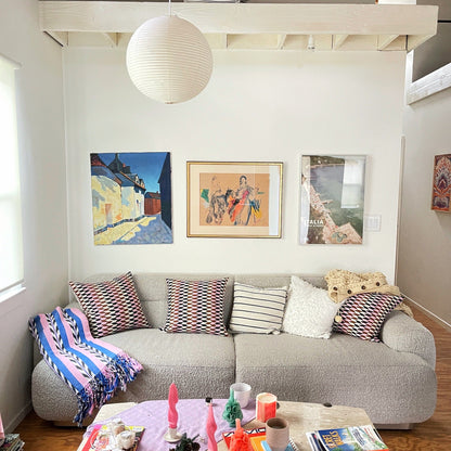 Almolonga 70s Dream Pillow - Pink & Brown 20" x 20"