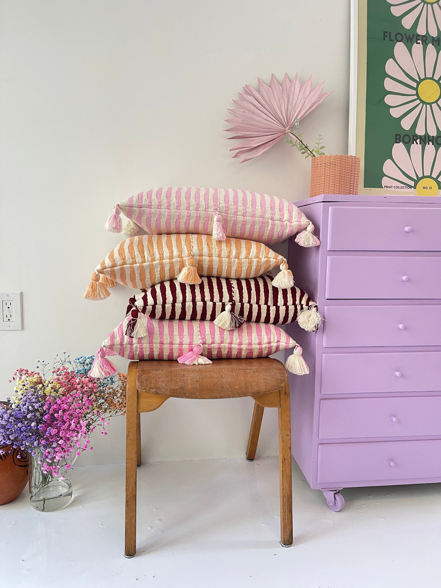 Antigua Pillow - Baby Pink