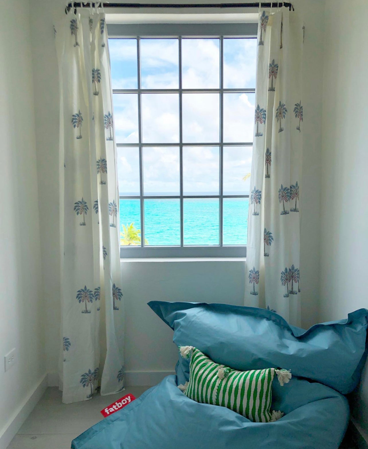 Antigua Pillow - Grass Green Stripe