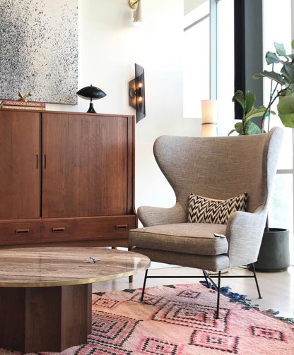 Toto Black + White Ikat Pillow