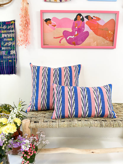 Maya Jaspe Blue & Coral Pillow