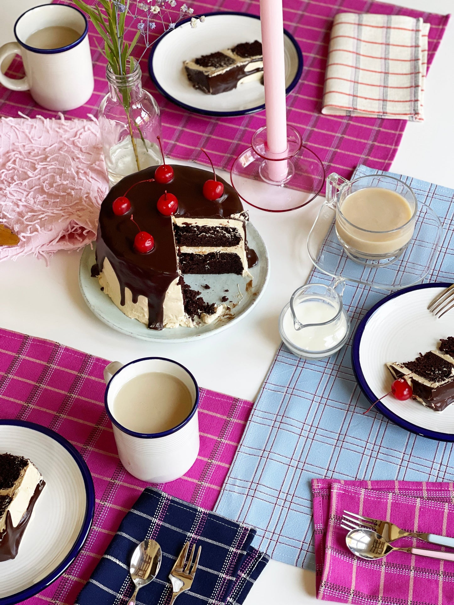 San Lucas Plaid Pink Placemat