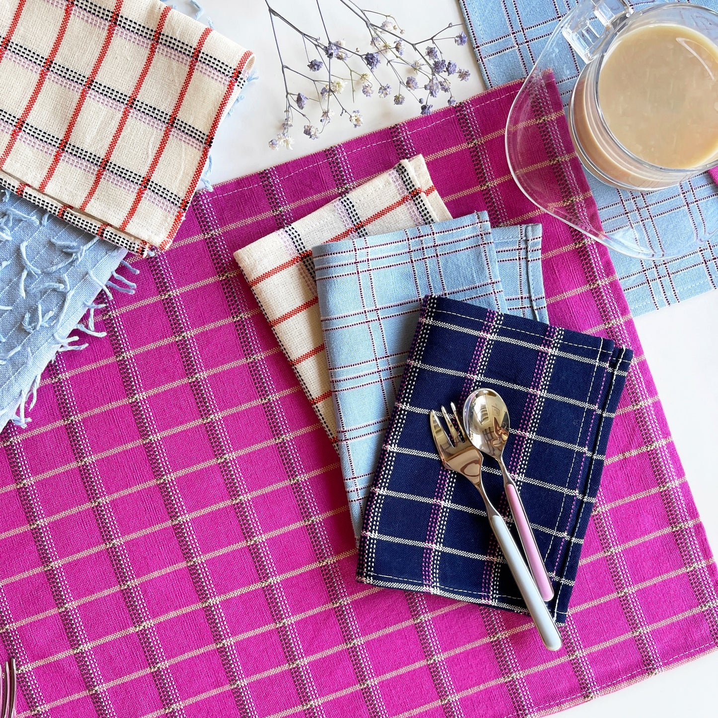 San Lucas Plaid Pink Placemat