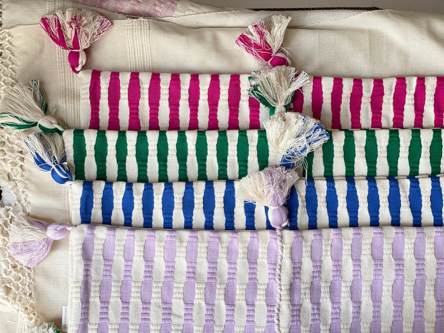 Antigua Pillow - Light Lavender Stripe - replaced