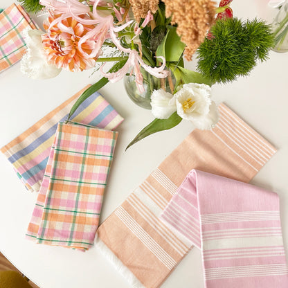 Peach Chambray Kitchen Towel