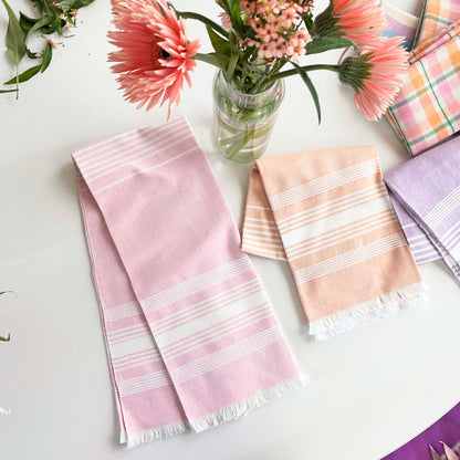 Peach Chambray Kitchen Towel