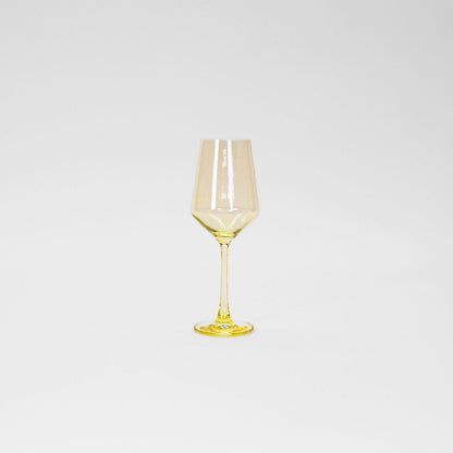 Lemon Drop Colored Wine Glass