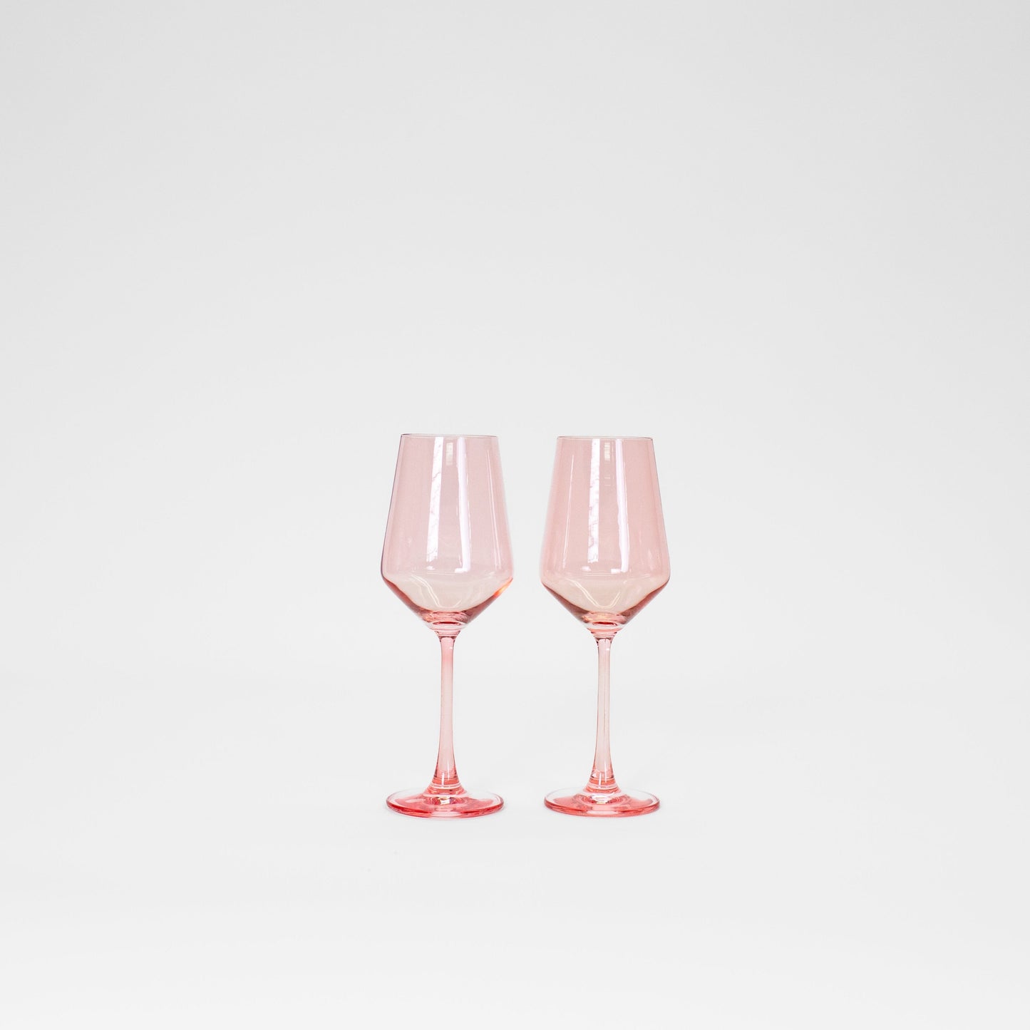 Colored Wine Glasses Set of 2 - Tickle Me Pink