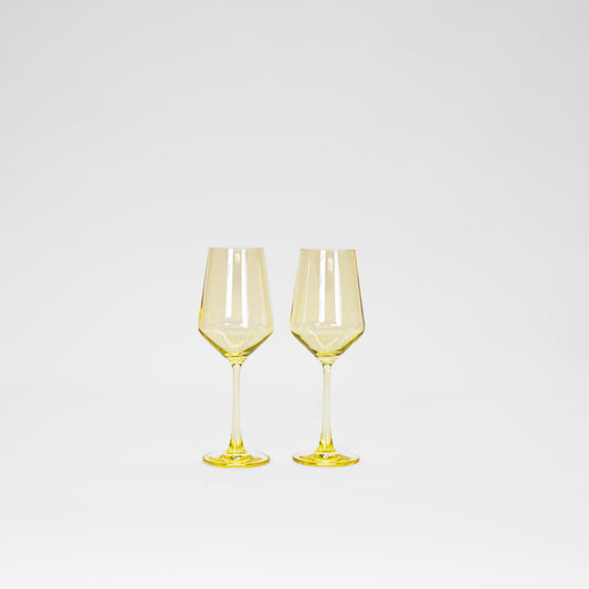 Lemon Drop Wine Glasses - Set of 2 