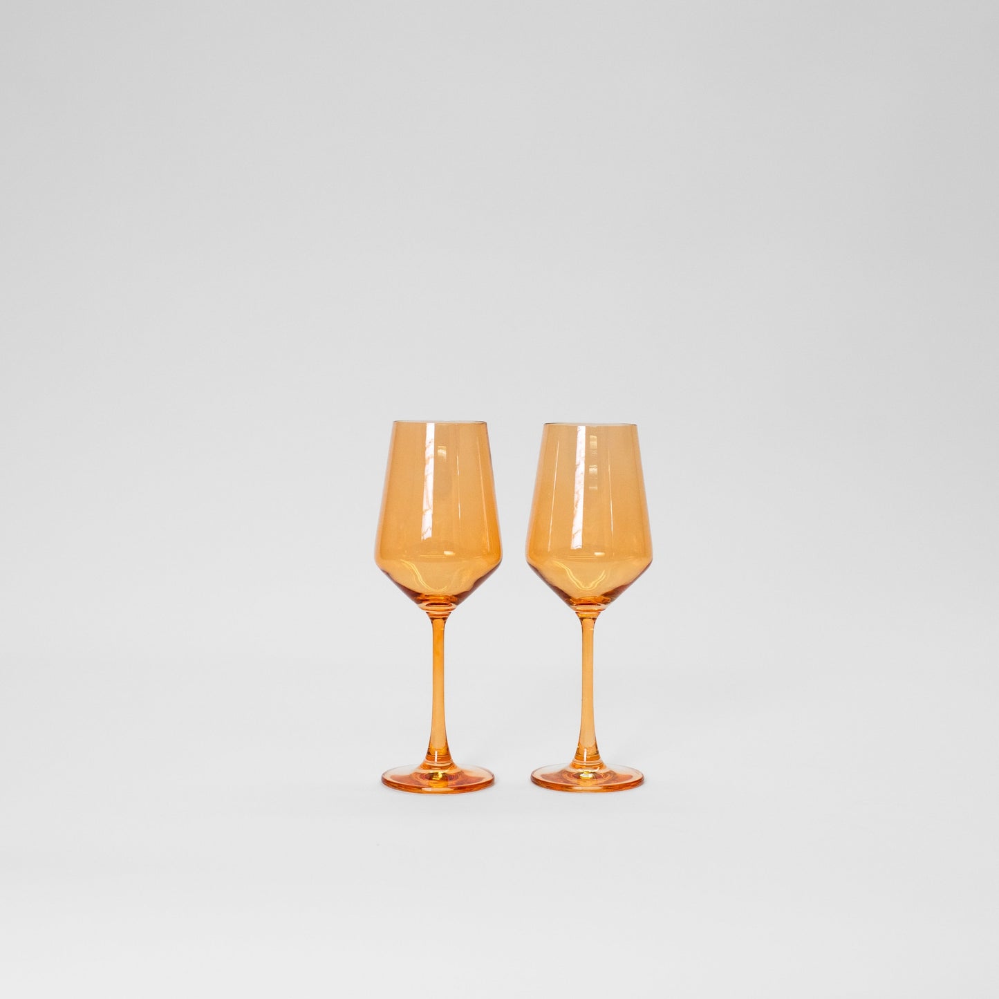 Colored Wine Glasses - Creamsicle Set of 2