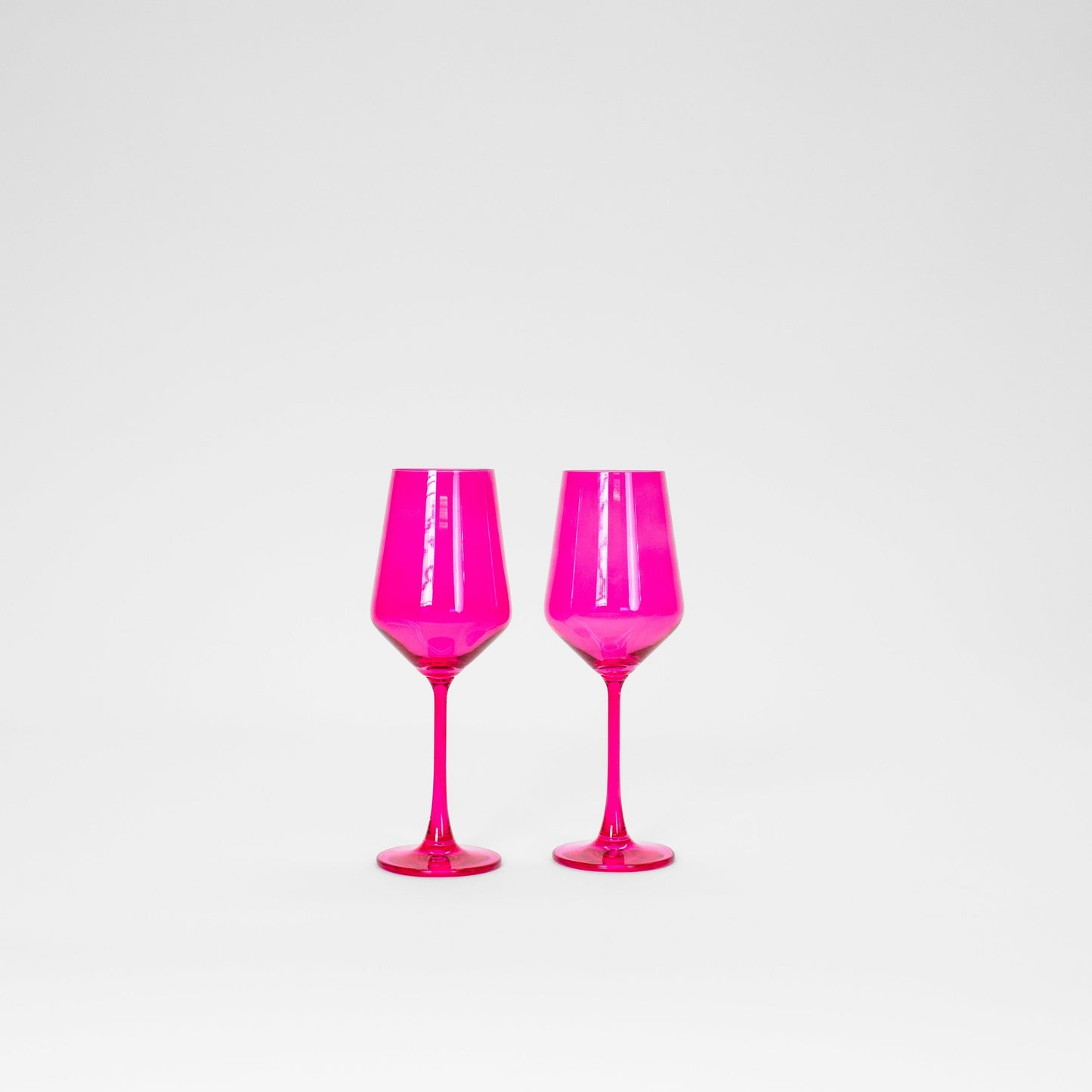 Hot Hot Pink - Set of 2 Colored Wine Glasses