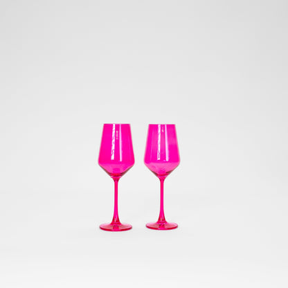 Hot Hot Pink - Colored Wine Glass