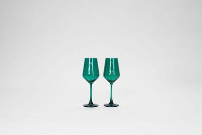 Emerald Green - Stemless Colored Wine Glass