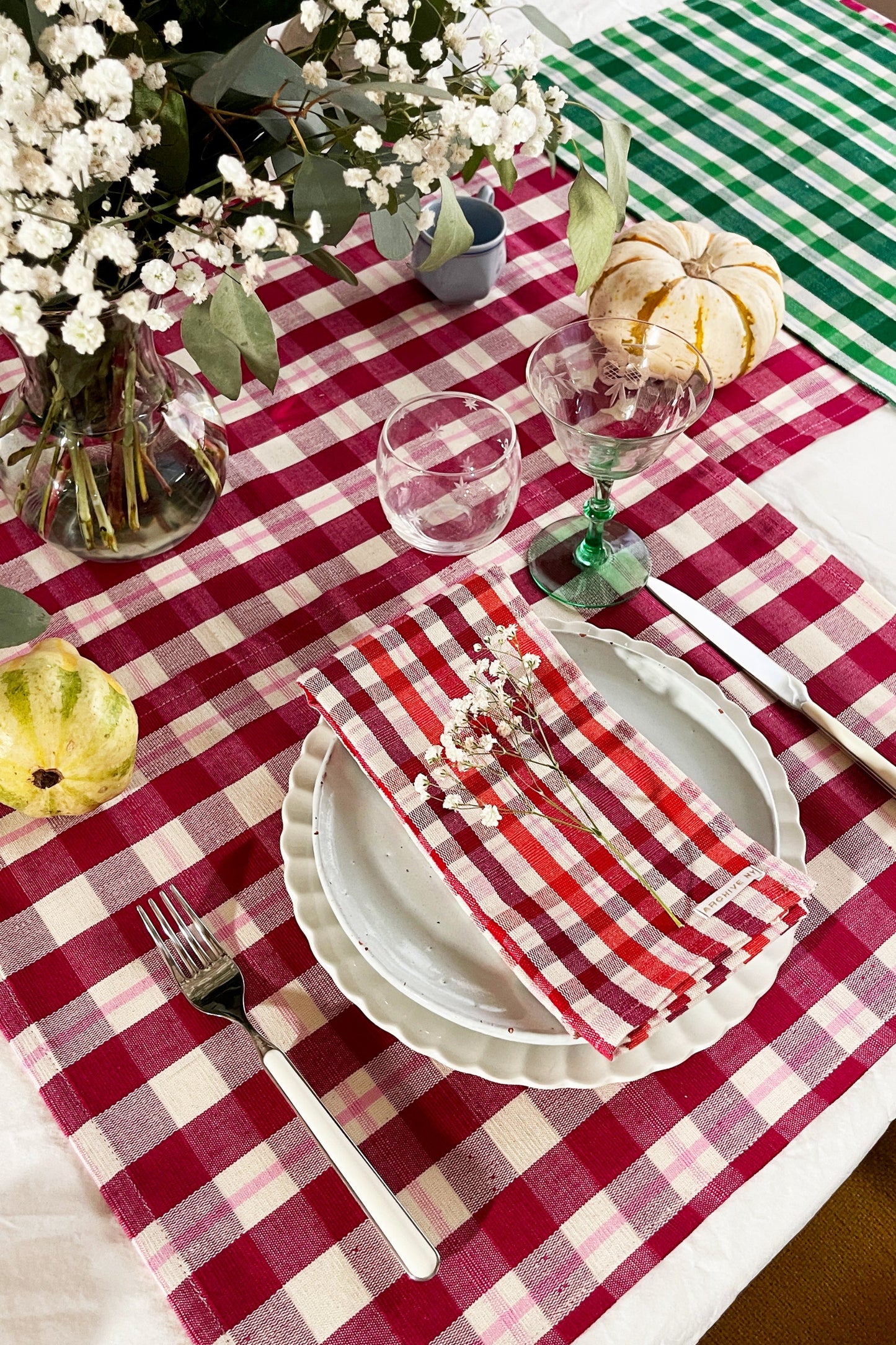 Noel Plaid Dinner Napkin Set