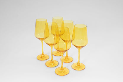 Sunshine Yellow -  Stemless Colored Wine Glass