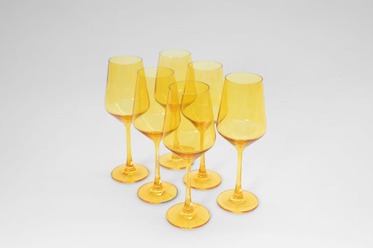 Sunshine Yellow Wine Glass - Set of 6