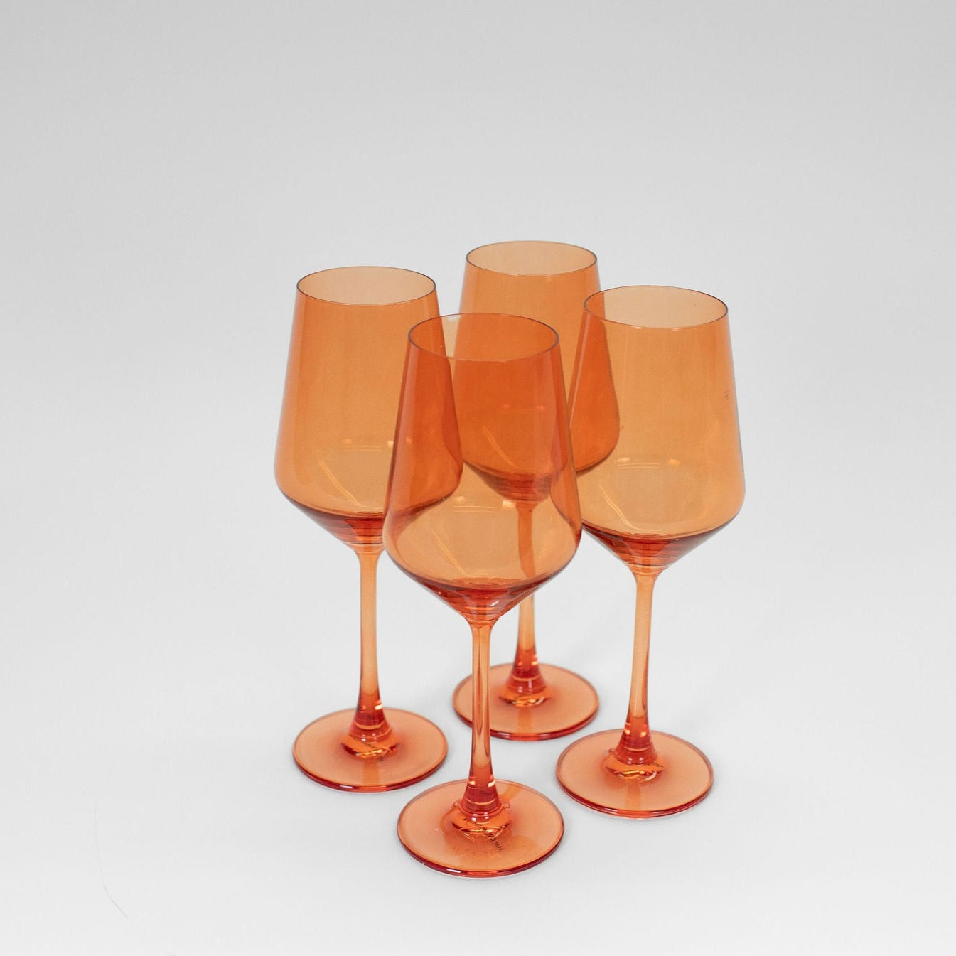 Colored Wine Glasses - Aperol Orange Set of 2