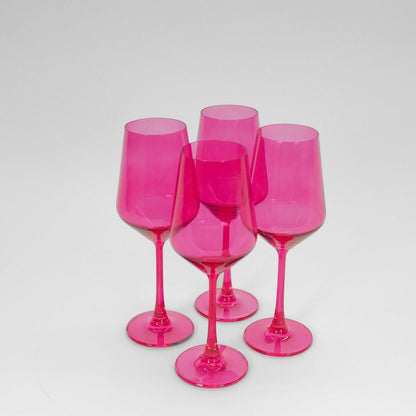 Hot Hot Pink - Set of 2 Colored Wine Glasses