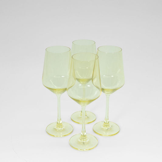 Lemon Drop Wine Glasses - Set of 4