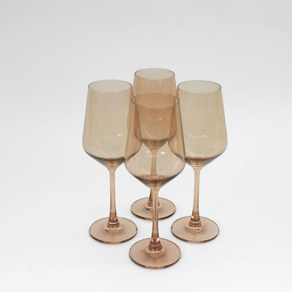 Colored Wine Glasses Set of 4 - Brown Sugar