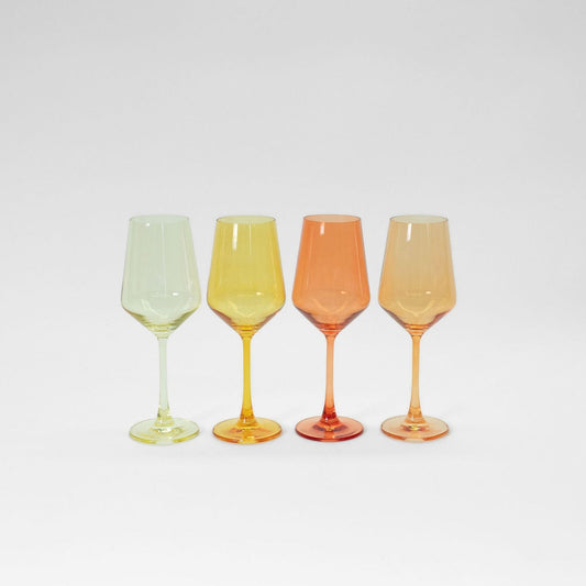 Sugar & Spice Collection - Colored Wine Glass Ombré Set of 4