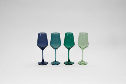 Northern Lights Collection -  Stemless Set of 4 Colored Wine Glasses