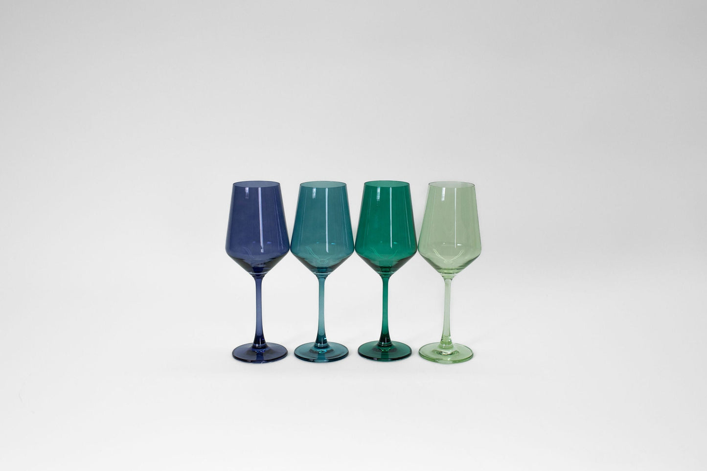 Northern Lights Collection - Set of 4 Colored Wine Glasses